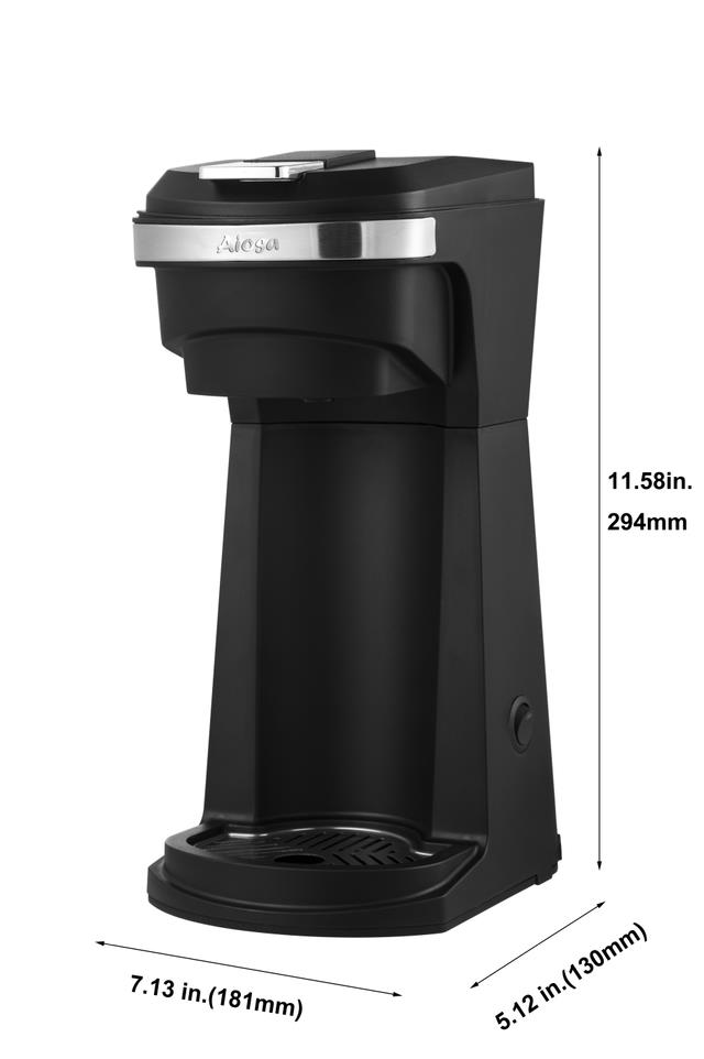  Aiosa 2 in 1 Single Serve K cup Coffee Maker 6-14Oz