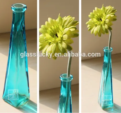 Royal blue mini glass vases wedding centerpiece