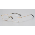 Titanium Half Rim Designer Rectangle Frame Glasses