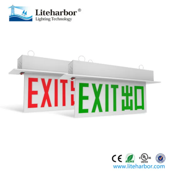 LED Exit & Emergency Light 110-277VAC 60Hz led exit light