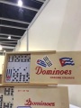 Podwójne 9 Domino z Customized Grawerowane logo Drewniane pudełko