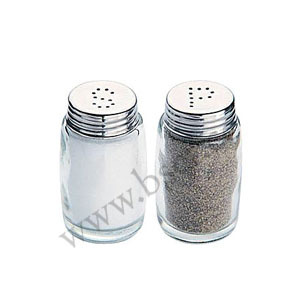 glass salt and pepper shaker