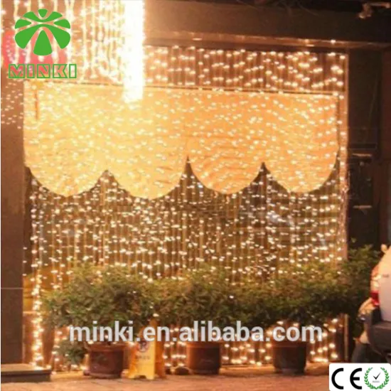 Colorful decorative plastic fiber optic modern Xmas village led curtain lighting led christmas curtain waterfall lights
