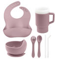 مجموعة تغذية الطفل السيليكون المكونة من 5 قطع، حل الفطام الكامل