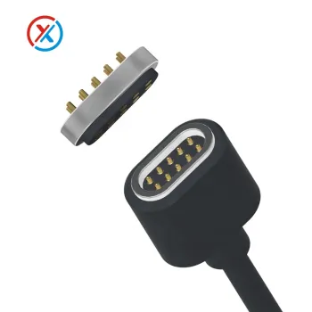 Double-Row 10Pin Magnet Line Source Factory Tpcy-C Pogo Pin Magnetic Cable Male and Female