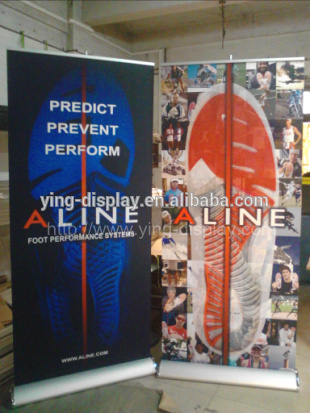 aluminum roll up banner stand with custmized printing