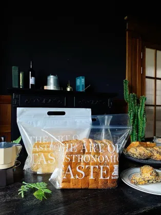High Quality Food Packaging Zipper Bags For Bread Toast Biscuits with own design