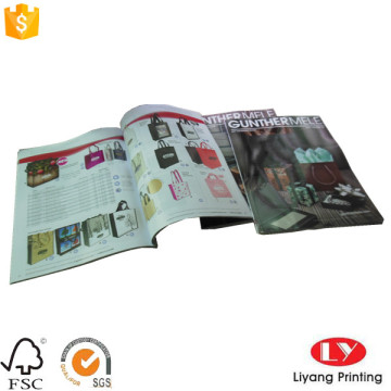 Softcover magazine brochure printing with glossy lamination
