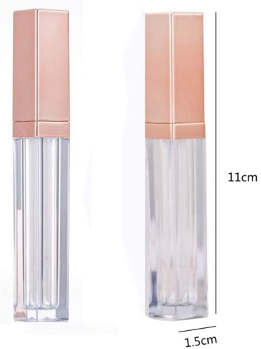 Botol gloss bibir yang boleh diisi semula dengan sisipan getah