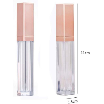 Botol gloss bibir yang boleh diisi semula dengan sisipan getah