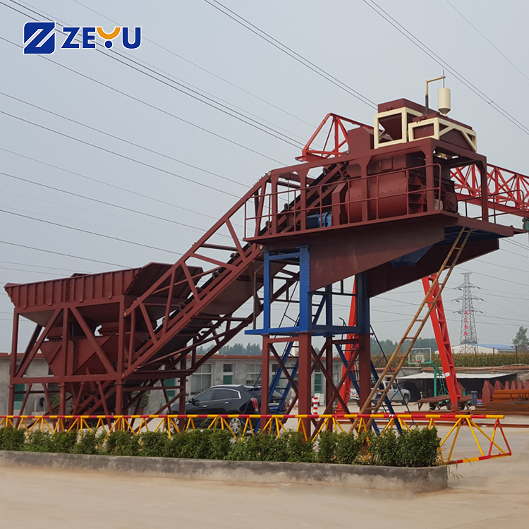 Patent CE 35m3/h mobile concrete batching plant