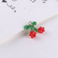 10pcs Lampwork Glass Charms Cherry Shape Pendant