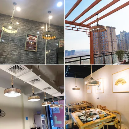 Iron Material Retro Pendant Lights E27 Base Loft Vintage Industrial Hanging Lamps