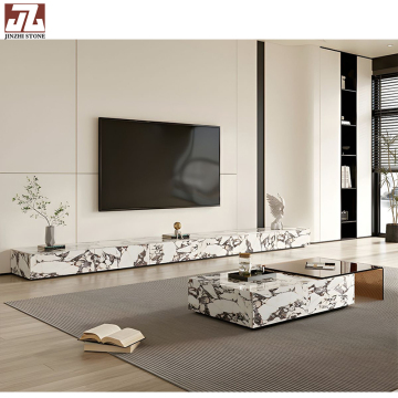 Italian Travertine Marble Console Table for Living Room