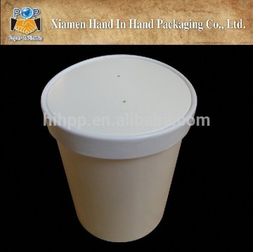 Disposable paper soup cup with lid, eco-friendly hot soup cup drinking