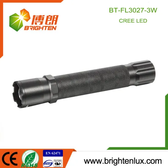 Factory Wholesale 2*AA Battery Used EDC Portable Aluminum Dimmable 3w led Flashlight Parts Cree led Flashlight