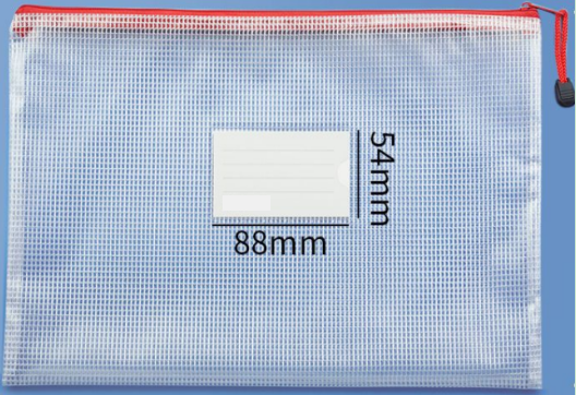 PVC office transparent mesh bag