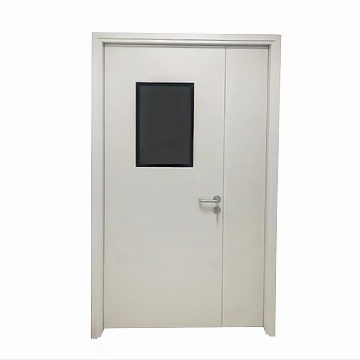 Laboratory aluminum airtight unequal double clean door