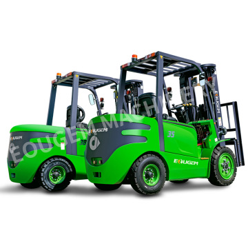3 Ton 4 Wheel Electric Lithium Forklift with Triplex Mast - Small Material Handling Equipment