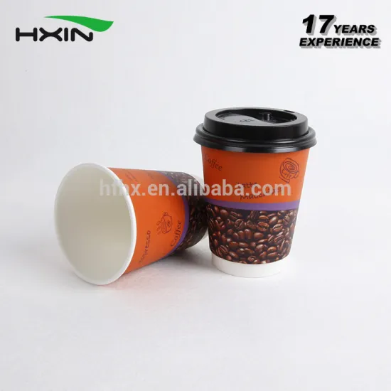12oz wholesale customized high-quality double wall paper cups for tea or coffee