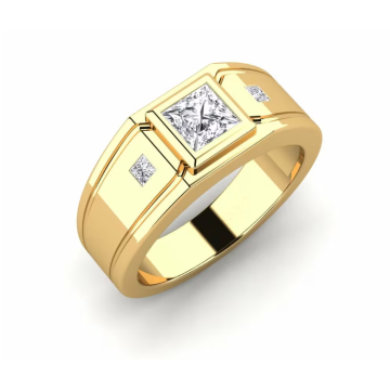 แหวนผู้ชายเพชรแล็บทอง 18K สั่งทำพิเศษ