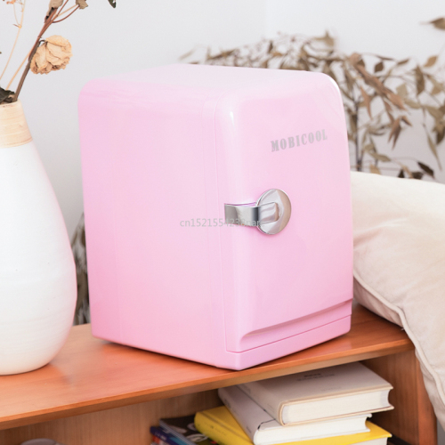 220V /12V Pink 5L Mini Home Car Fridge Mobile Refrigerator Mute Food Grade PP Freezer ABS Aluminum 5-65 Celsius Cold/warm Box