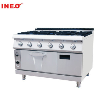 6 Burner Stainless Steel Commercial Gas Kitchen Equipment