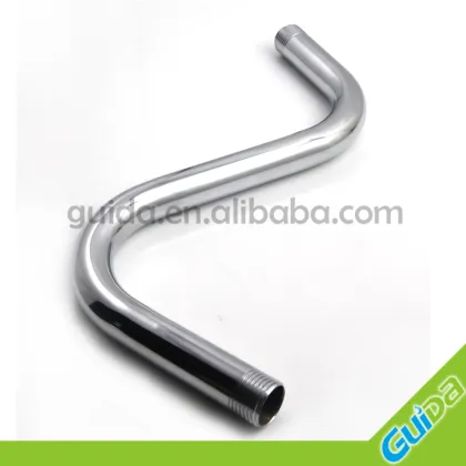 Brass Polished Chrome Solid Brass S-Shaped Shower Arm