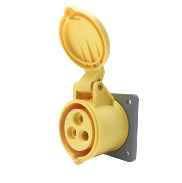 Yellow 3-Pin CEE 110V Socket: 16A and 32A Options