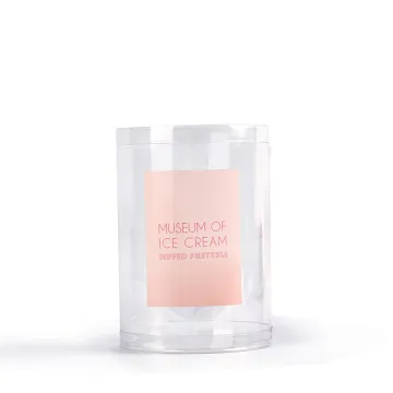 custom Clear plastic cylinder packaging container with lid