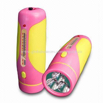 Energy-saving LED Torch Light, Made of Plastic, Available with Quotation Sheet