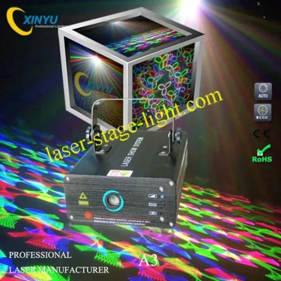 Full Color Rgb Flower Gobo Grating Pattern Disco Green Laser Effect Lighting  50mw  A3