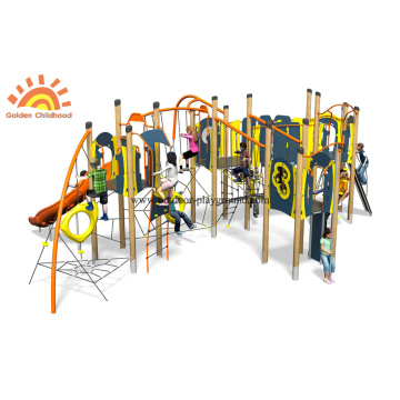 HPL Outdoor Multiply Climbing Slide Inclined Net Park