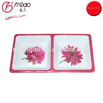 102750 Melamine Two Compart Serving Tray