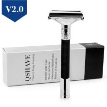 QShave New Design Luxurious Parthenon V2.0 Razor Butterfly Open Adjustable Safety Classic for Superb Mens Shaving Razor Barber