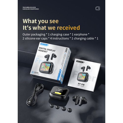 ANC Earbuds with LCD Screen and Touch