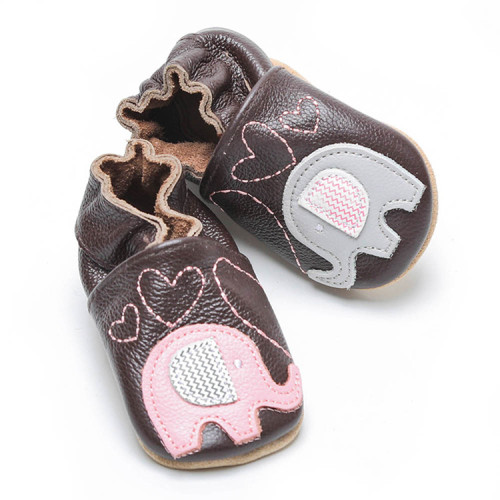 동물 귀여운 핑크 아기 가죽 부드러운 신발