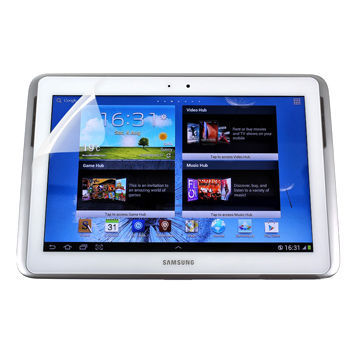 Crystal Clear/Anti-fingerprint Screen Protector for Samsung Galaxy 10.1 N8000, No Bubble