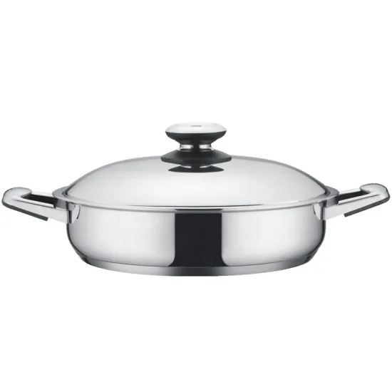 Stainless Steel Jumbo Skillet Casserole Grill Pan for Kitchen Cooking