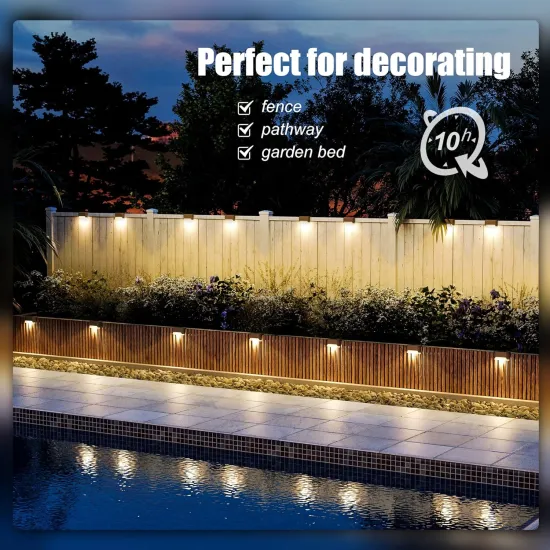 Solar Step Lights for Deck, Garden, and Path - Fence Lighting
