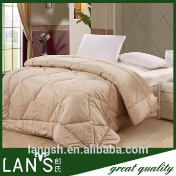 camel wool filled cotton fabric quilt
