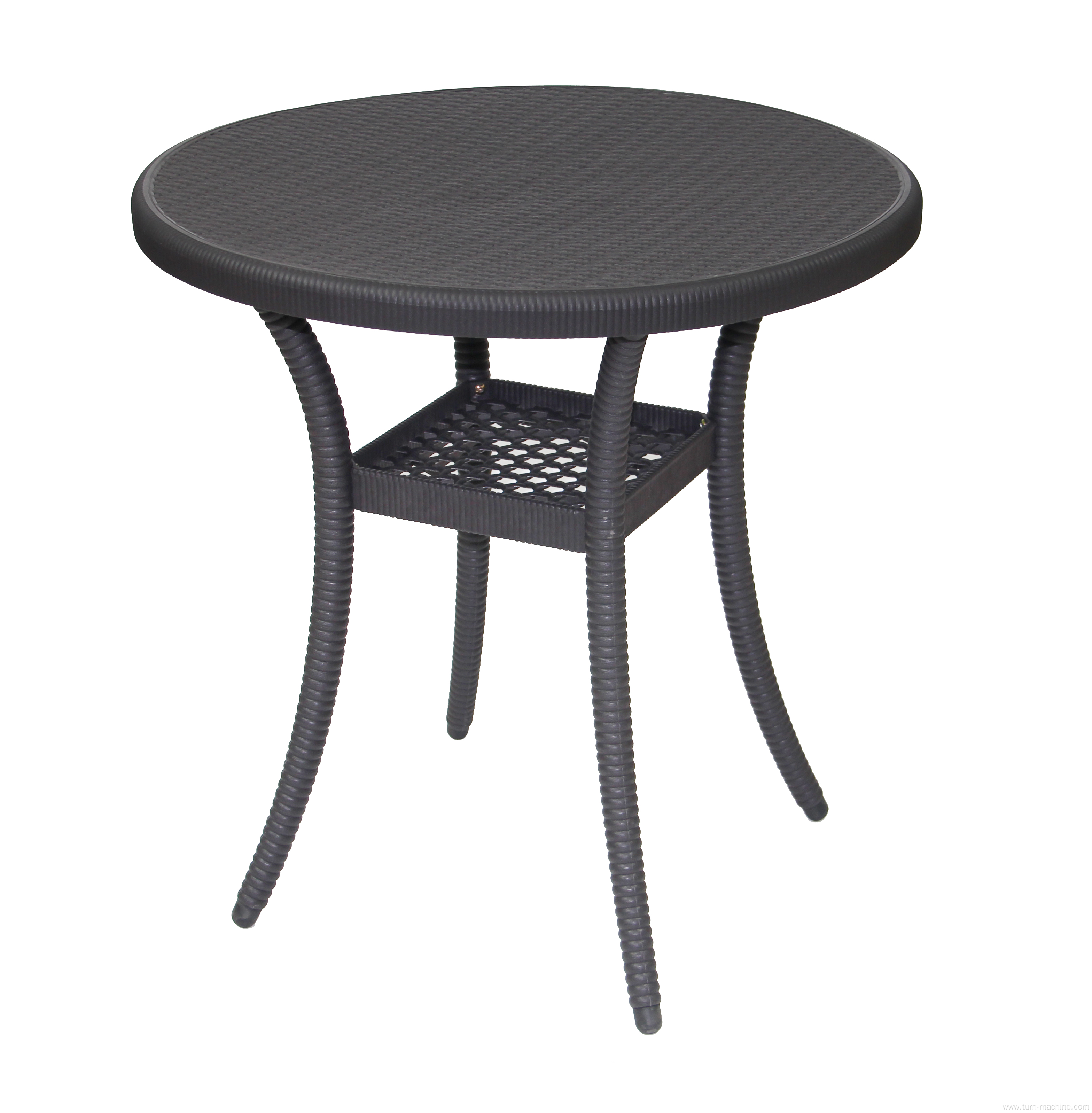 Plastic outdoor garden rattan woven leisure table