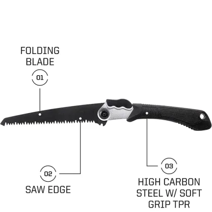 Garden Hand Folding Pruning Saw Black Camping Removable Blade outdoor Saw garden branch pruning saw