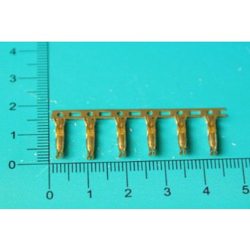 Plug terminals and connector