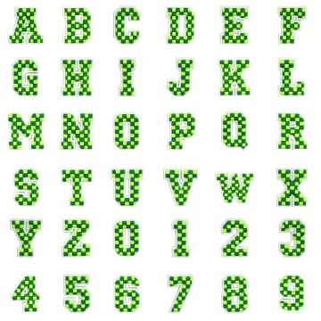 Wholesale Green Dot Letter Styled Soft PVC Shoe Decorations & Clog Charms