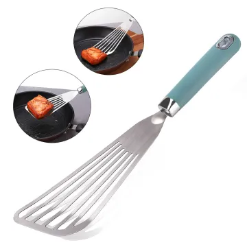 Hot Selling Stainless Steel Fish Shovel: Slotted Turner, Steak Fish Spatula with Plastic Handle - Top Choice for Kitchen Tools