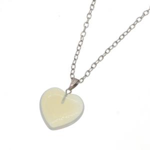 Handmade Opal Heart women necklace