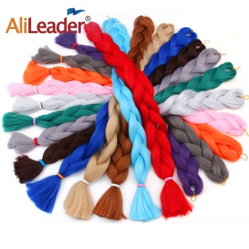 AliLeader 82 Inch Jumbo Braid Single Color Hair Wholesale 165g X-pression Braid Hair Synthetic Braiding Hair