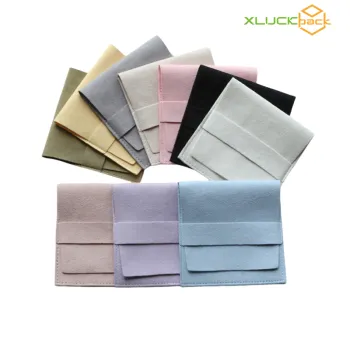 8cm Luxury Microfiber Jewelry Gift Envelope Jewelry Bags
