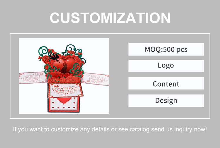 3D Anniversary Pop Up Greeting Card